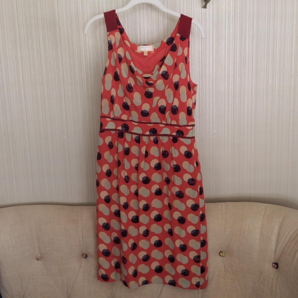 Anthropologie Moulinette Soeurs Polka Dot dress sz 4 POCKETS